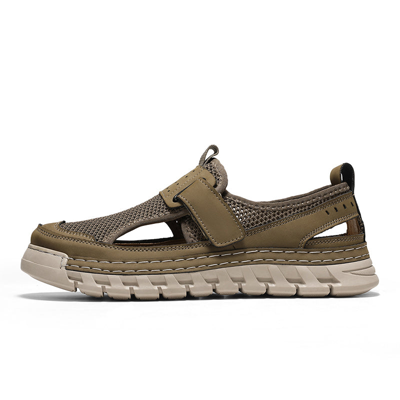 (⏳53% OFF)Men's Mesh Fisherman Sandals – Hook & Loop, Non-Slip for Wading & Fishing