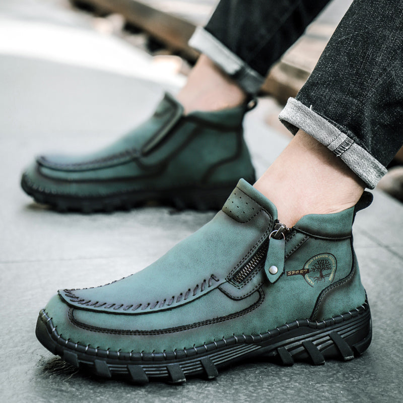 Brave Shoes™ - Men's Soft And Breathable Zipper Outdoor Tooling Boots