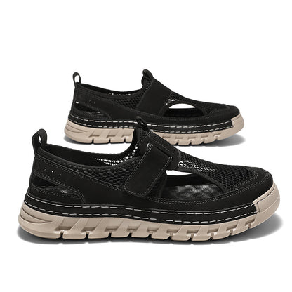 (⏳53% OFF)Men's Mesh Fisherman Sandals – Hook & Loop, Non-Slip for Wading & Fishing