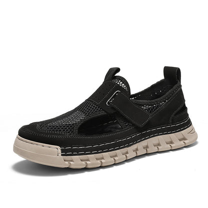 (⏳53% OFF)Men's Mesh Fisherman Sandals – Hook & Loop, Non-Slip for Wading & Fishing