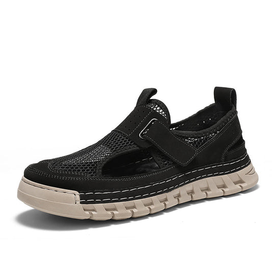 (⏳53% OFF)Men's Mesh Fisherman Sandals – Hook & Loop, Non-Slip for Wading & Fishing