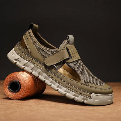 (⏳53% OFF)Men's Mesh Fisherman Sandals – Hook & Loop, Non-Slip for Wading & Fishing