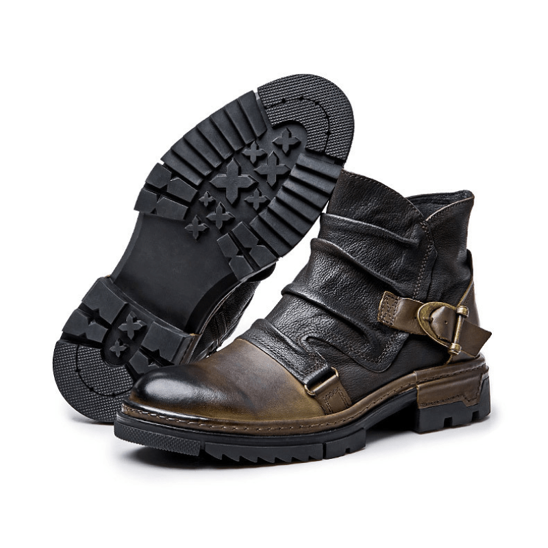 Highway Havoc Leather Biker Boots