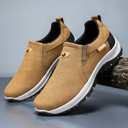 Men's Comfortable Breathable Lightweight Double Layer Waterproof Wide Toe Walking Shoes Orthopedic Shoes