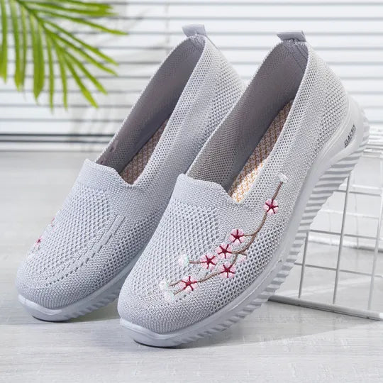 🔥Last Day 49% OFF-Women's Knitted Embroidery Casual Walking Sneakers