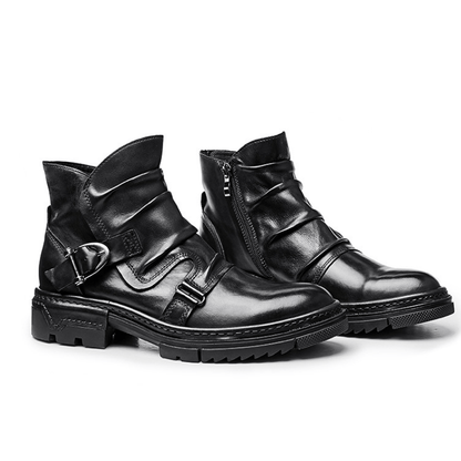 Highway Havoc Leather Biker Boots