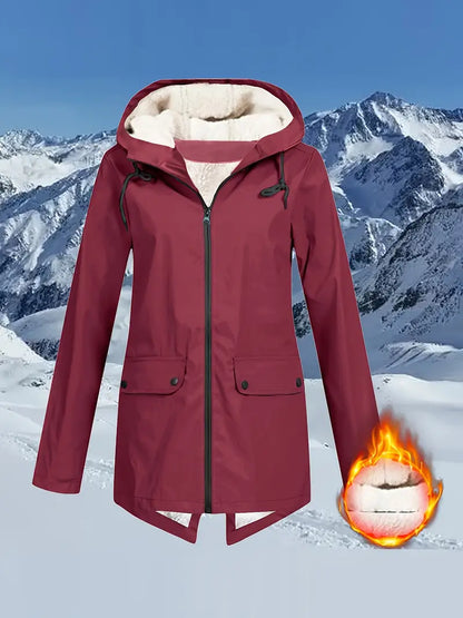 Women Outdoor Windbreaker Warm Jacket