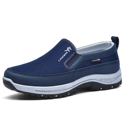(🔥Big-Brand Comfort – 70% OFF Sale🔥) Men's Slip-On Walking Shoes with Lightweight Cushioned Sole - Waterproof Mesh, Anti-Slip, Wide Toe, Arch Support