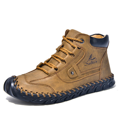 (⏰ 70% OFF – Limited Time Offer) Men’s Comfortable Orthopedic Leather Boots – Arch Support, Shock Absorbing, Wide Toe, Waterproof, Anti-Slip, Breathable, Lightweight & Handmade for Everyday & Outdoor Wear