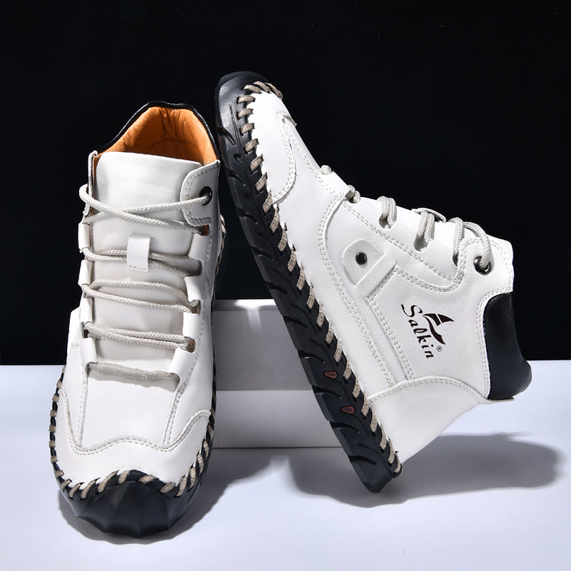 (⏰ 70% OFF – Limited Time Offer) Men’s Comfortable Orthopedic Leather Boots – Arch Support, Shock Absorbing, Wide Toe, Waterproof, Anti-Slip, Breathable, Lightweight & Handmade for Everyday & Outdoor Wear