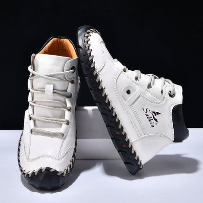 (⏰ 70% OFF – Limited Time Offer) Men’s Comfortable Orthopedic Leather Boots – Arch Support, Shock Absorbing, Wide Toe, Waterproof, Anti-Slip, Breathable, Lightweight & Handmade for Everyday & Outdoor Wear