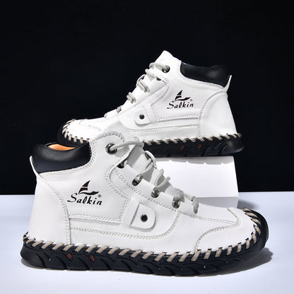 (⏰ 70% OFF – Limited Time Offer) Men’s Comfortable Orthopedic Leather Boots – Arch Support, Shock Absorbing, Wide Toe, Waterproof, Anti-Slip, Breathable, Lightweight & Handmade for Everyday & Outdoor Wear