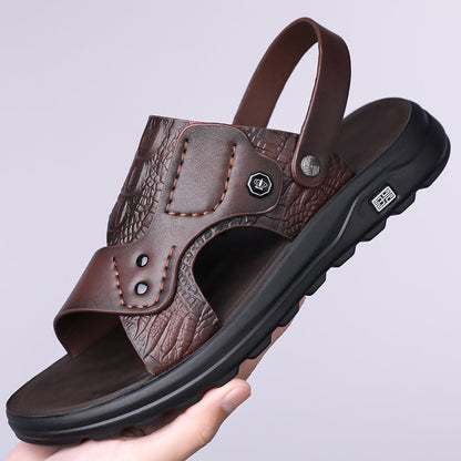 (⏰Limited Time Sale 70% OFF 🔥)Premium Leather Men’s Vintage Sandals – Open-Toe Design, Breathable & Lightweight, Durable Anti-Slip Sole, All-Day Comfort for Walking, Vacation, and Daily Wear