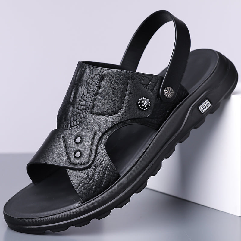 (⏰Limited Time Sale 70% OFF 🔥)Premium Leather Men’s Vintage Sandals – Open-Toe Design, Breathable & Lightweight, Durable Anti-Slip Sole, All-Day Comfort for Walking, Vacation, and Daily Wear