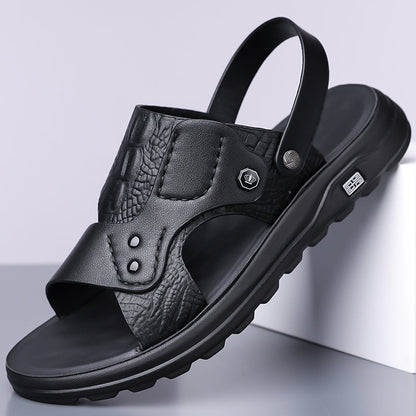 (⏰Limited Time Sale 70% OFF 🔥)Premium Leather Men’s Vintage Sandals – Open-Toe Design, Breathable & Lightweight, Durable Anti-Slip Sole, All-Day Comfort for Walking, Vacation, and Daily Wear