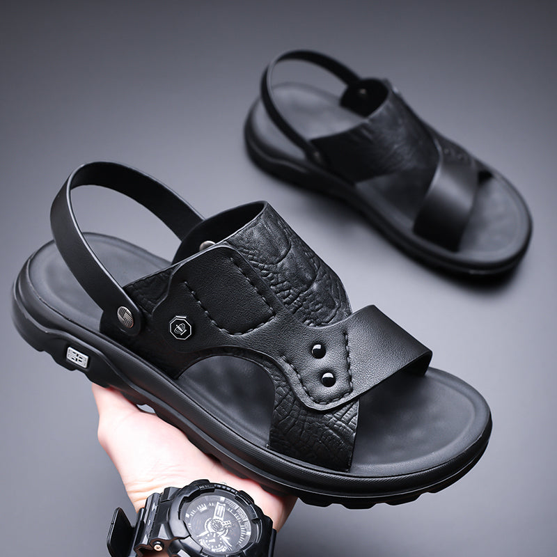 (⏰Limited Time Sale 70% OFF 🔥)Premium Leather Men’s Vintage Sandals – Open-Toe Design, Breathable & Lightweight, Durable Anti-Slip Sole, All-Day Comfort for Walking, Vacation, and Daily Wear