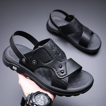 (⏰Limited Time Sale 70% OFF 🔥)Premium Leather Men’s Vintage Sandals – Open-Toe Design, Breathable & Lightweight, Durable Anti-Slip Sole, All-Day Comfort for Walking, Vacation, and Daily Wear