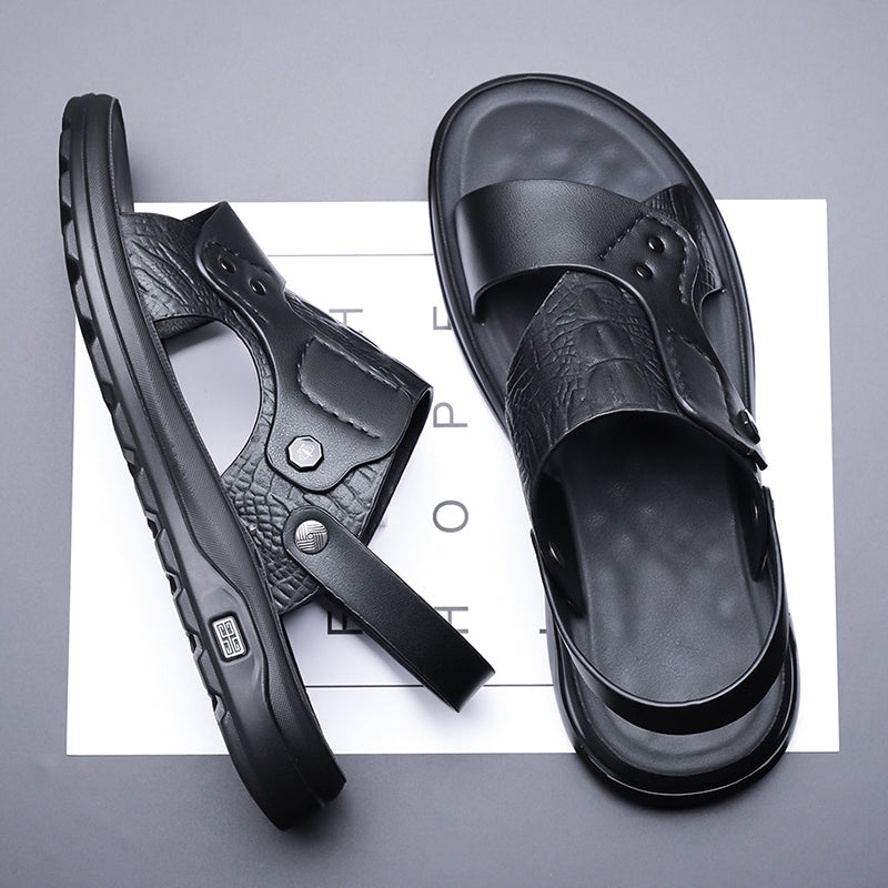 (⏰Limited Time Sale 70% OFF 🔥)Premium Leather Men’s Vintage Sandals – Open-Toe Design, Breathable & Lightweight, Durable Anti-Slip Sole, All-Day Comfort for Walking, Vacation, and Daily Wear