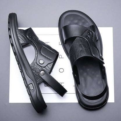 (⏰Limited Time Sale 70% OFF 🔥)Premium Leather Men’s Vintage Sandals – Open-Toe Design, Breathable & Lightweight, Durable Anti-Slip Sole, All-Day Comfort for Walking, Vacation, and Daily Wear