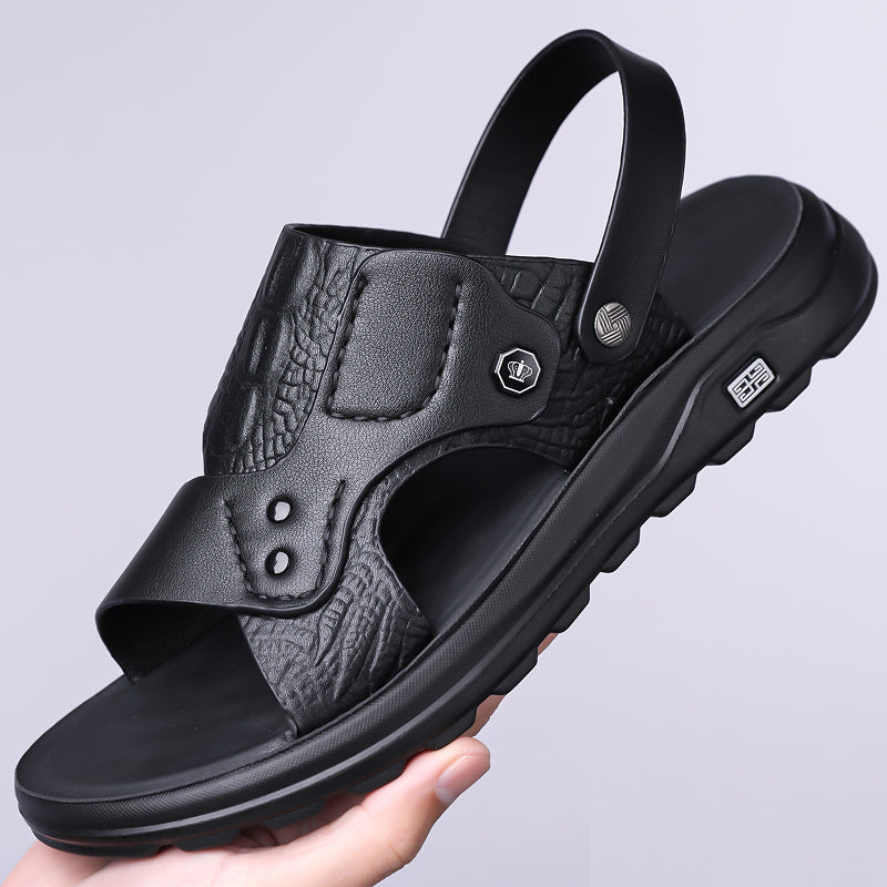 (⏰Limited Time Sale 70% OFF 🔥)Premium Leather Men’s Vintage Sandals – Open-Toe Design, Breathable & Lightweight, Durable Anti-Slip Sole, All-Day Comfort for Walking, Vacation, and Daily Wear