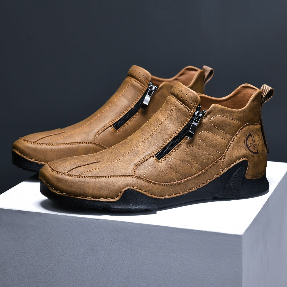 🔥Last Day Promotion 70% OFF 🎁 -Men's Waterproof Orthopedic Walking Shoes, Improve Posture, Pain Free, Easy On Off, For Riding Driving and Daily Commutes