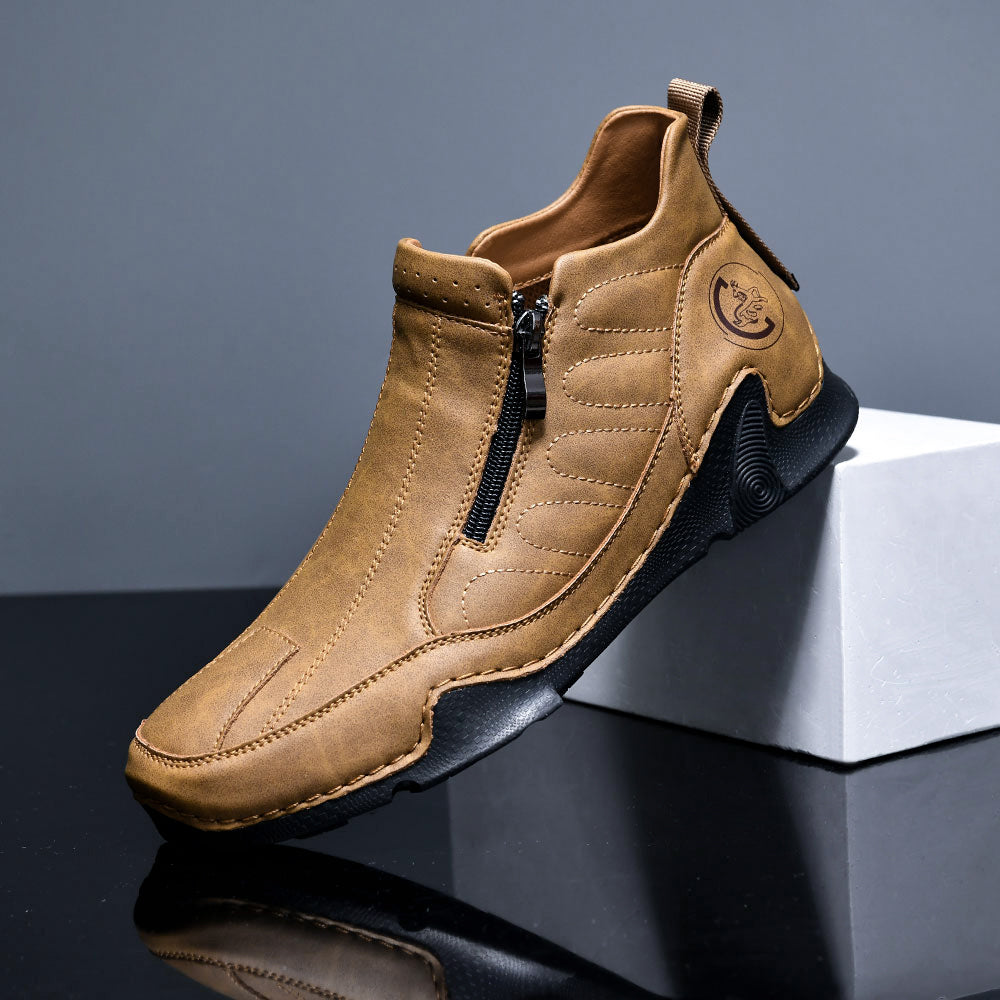 🔥Last Day Promotion 70% OFF 🎁 -Men's Waterproof Orthopedic Walking Shoes, Improve Posture, Pain Free, Easy On Off, For Riding Driving and Daily Commutes