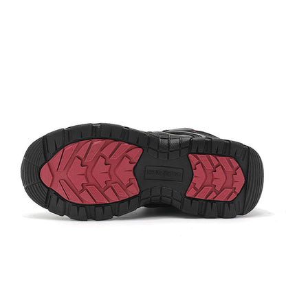 (🔥Last Day Promotion 70% OFF 🎁) Men’s Leather Hiking and Work Boots, Waterproof Lightweight Orthopedic Comfort, Slip Resistant Anti Puncture, Shock Absorbing Arch and Ankle Support, for Wet Trails Construction and Long Walks