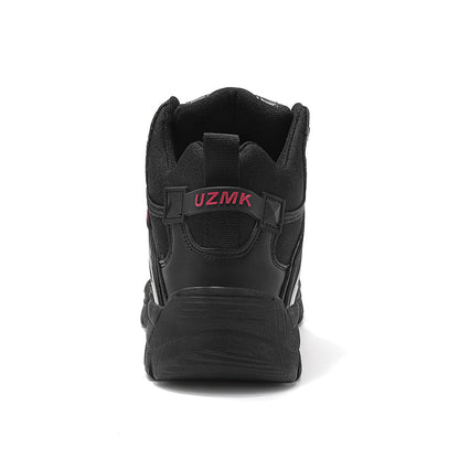 (🔥Last Day Promotion 70% OFF 🎁) Men’s Leather Hiking and Work Boots, Waterproof Lightweight Orthopedic Comfort, Slip Resistant Anti Puncture, Shock Absorbing Arch and Ankle Support, for Wet Trails Construction and Long Walks