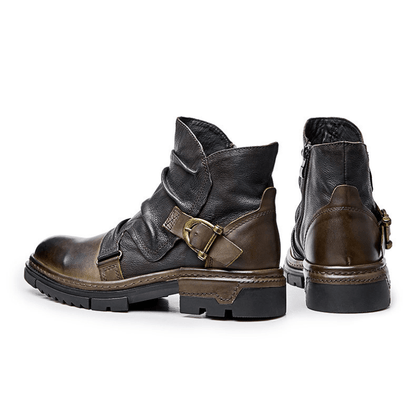 Highway Havoc Leather Biker Boots