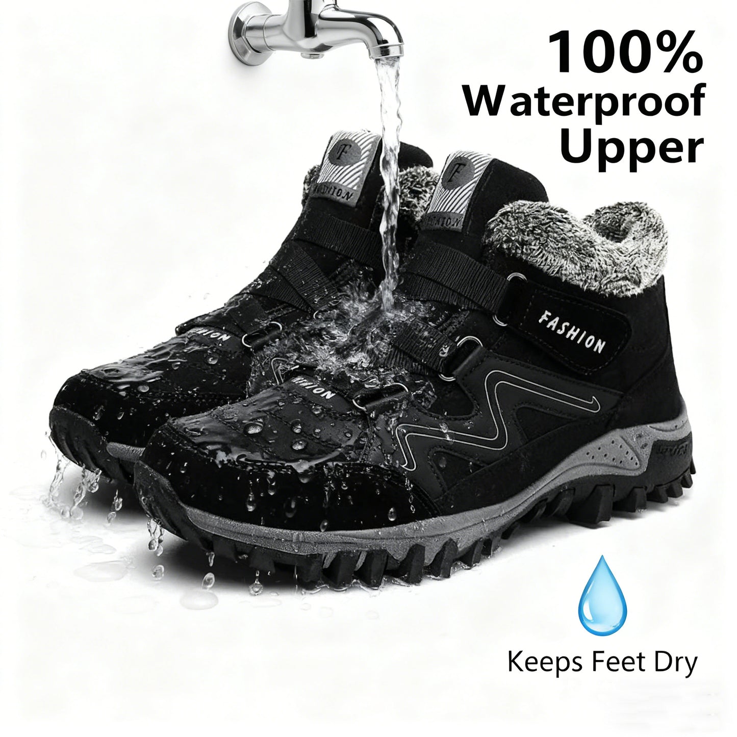 Brave Shoes™-Snowy Villia Leather Ankle Boots for Men