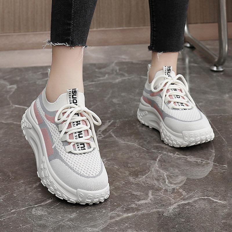 BREATHABLE TRENDY KNIT MESH ORTHO SNEAKERS