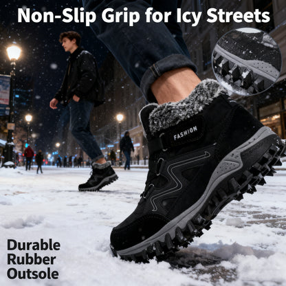 Brave Shoes™-Snowy Villia Leather Ankle Boots for Men