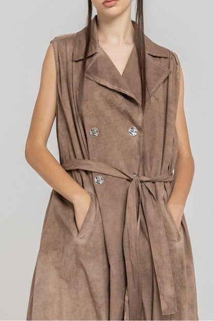 Casual Button Pocket Vest