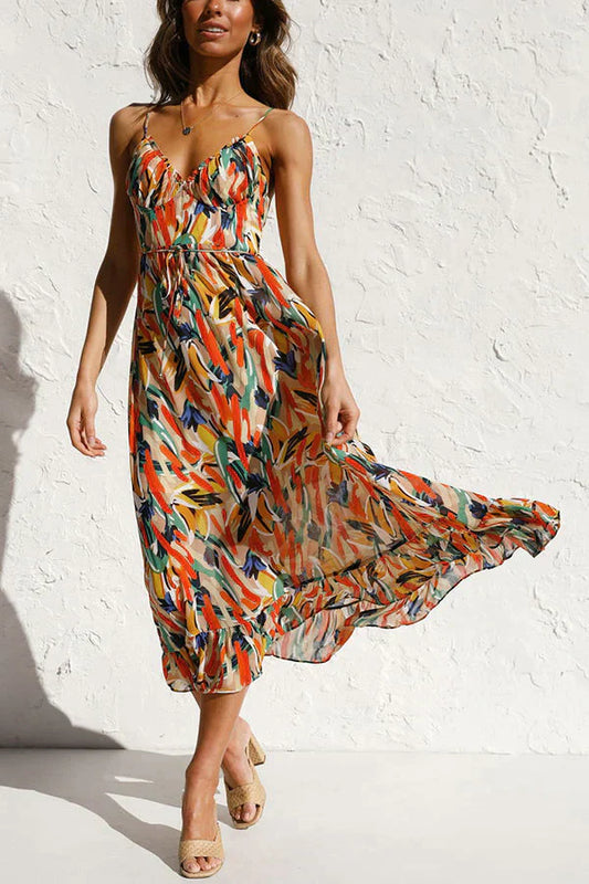 CICIE™ - MULTICOLOR MIDI CHIC DRESS