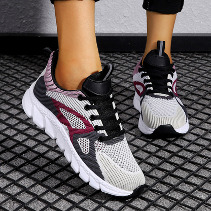 BREATHABLE MESH RELIEF CUSHION SNEAKERS