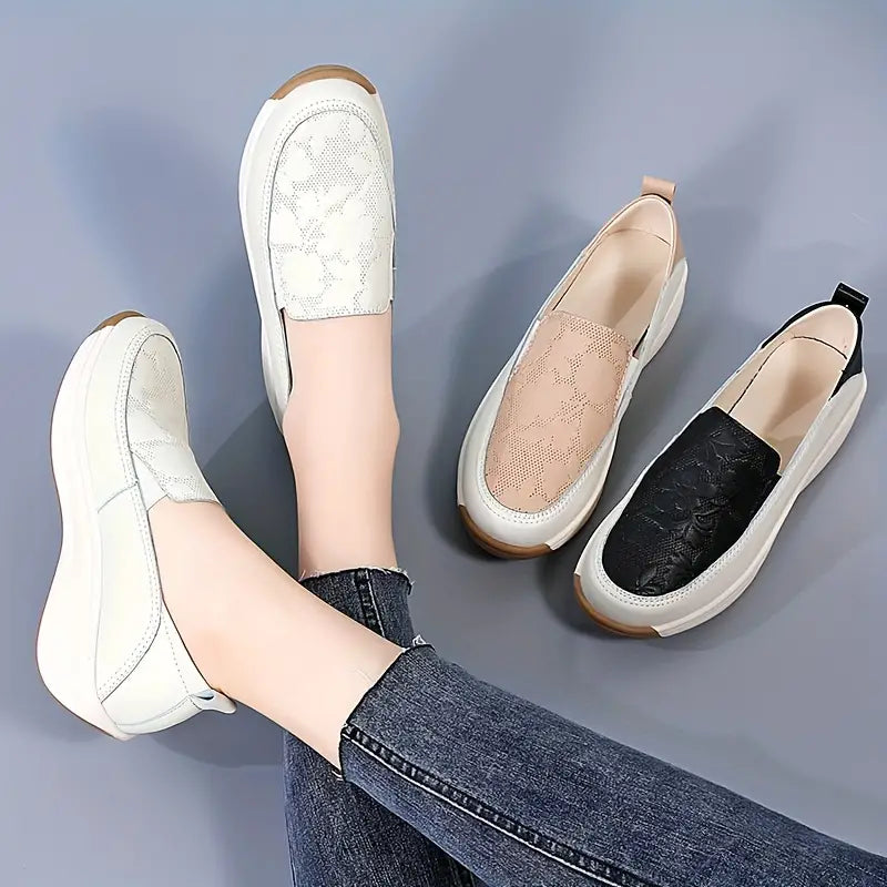 WOMEN'S ORTHOPEDIC FLORAL PATTERN LOAFERS