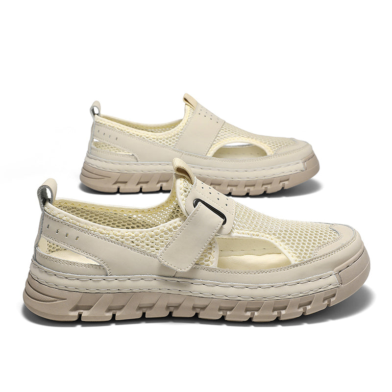 (⏳53% OFF)Men's Mesh Fisherman Sandals – Hook & Loop, Non-Slip for Wading & Fishing