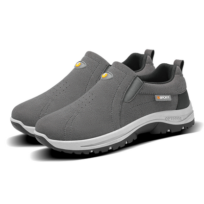Men's Comfortable Breathable Lightweight Double Layer Waterproof Wide Toe Walking Shoes Orthopedic Shoes