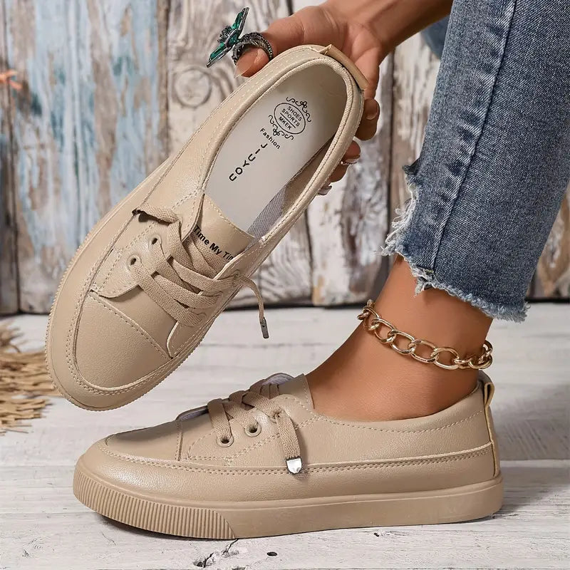 WOMEN'S CASUAL LOW-TOP FLAT SKATE SHOES