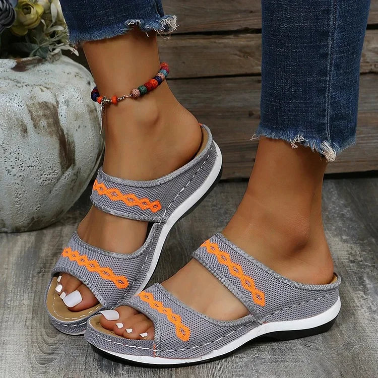 LEATHER ORTHOPEDIC ARCH SUPPORT SANDALS