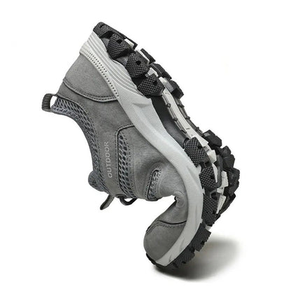 Men's Genuine Leather Breathable Lightweight Arch Support Hiking Orthopedic Shoes