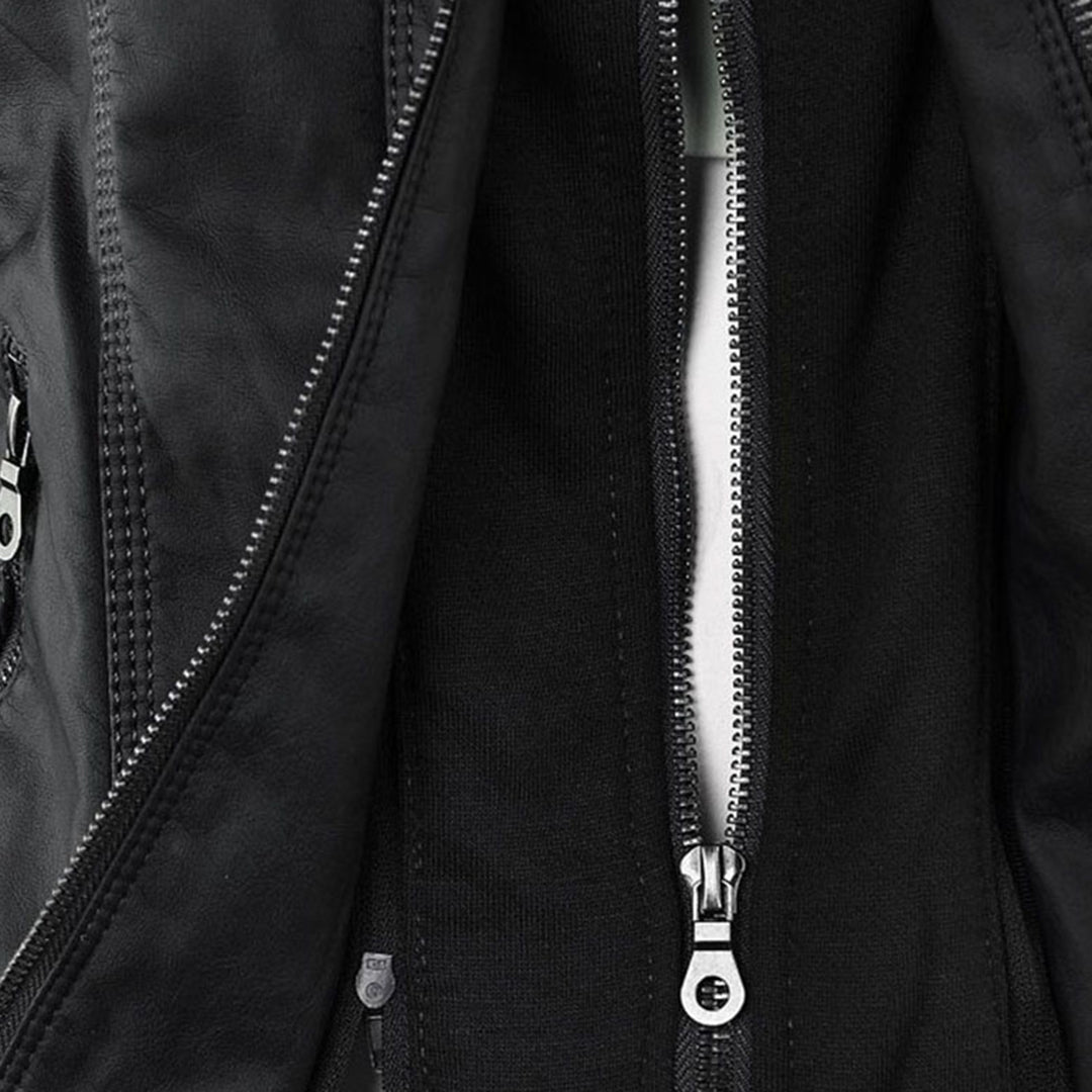 Magdalena | Modern Leather Jacket with Hood