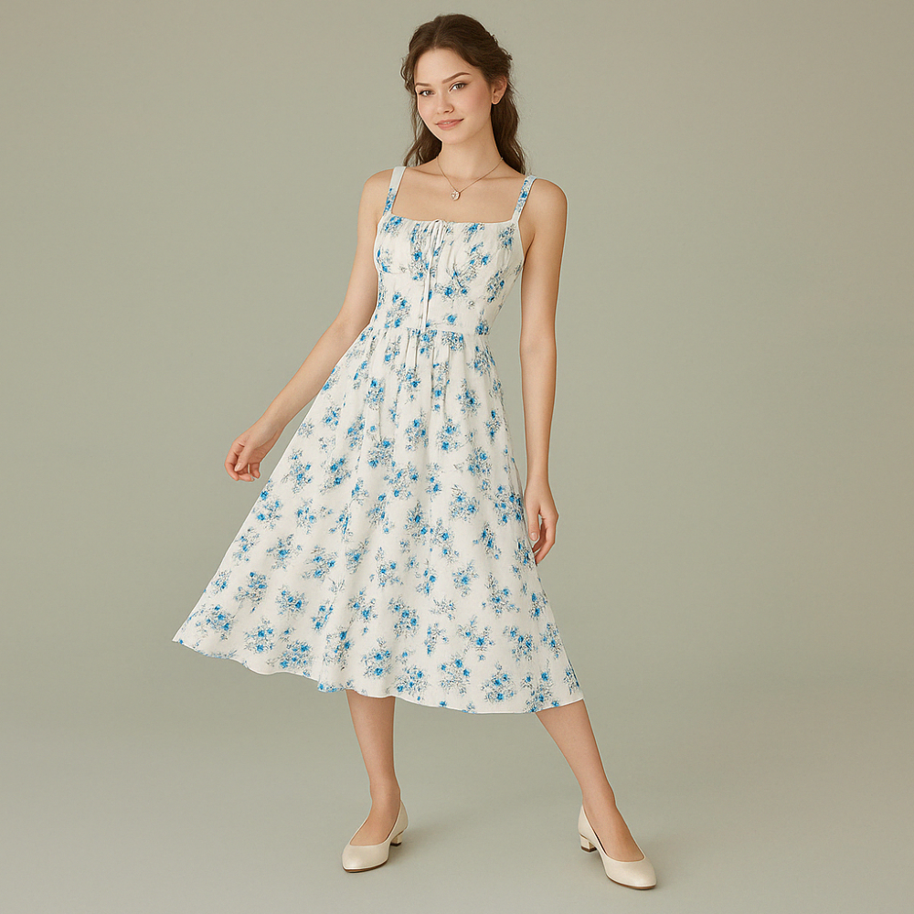 Summer Breeze Floral A Line Dress