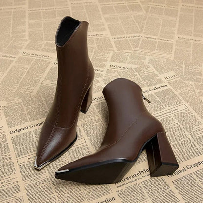 Sienna Chrome Tip Chelsea Boots