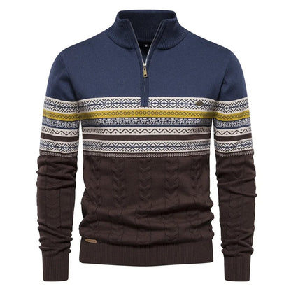 Lennox Fair Isle Zip Sweater