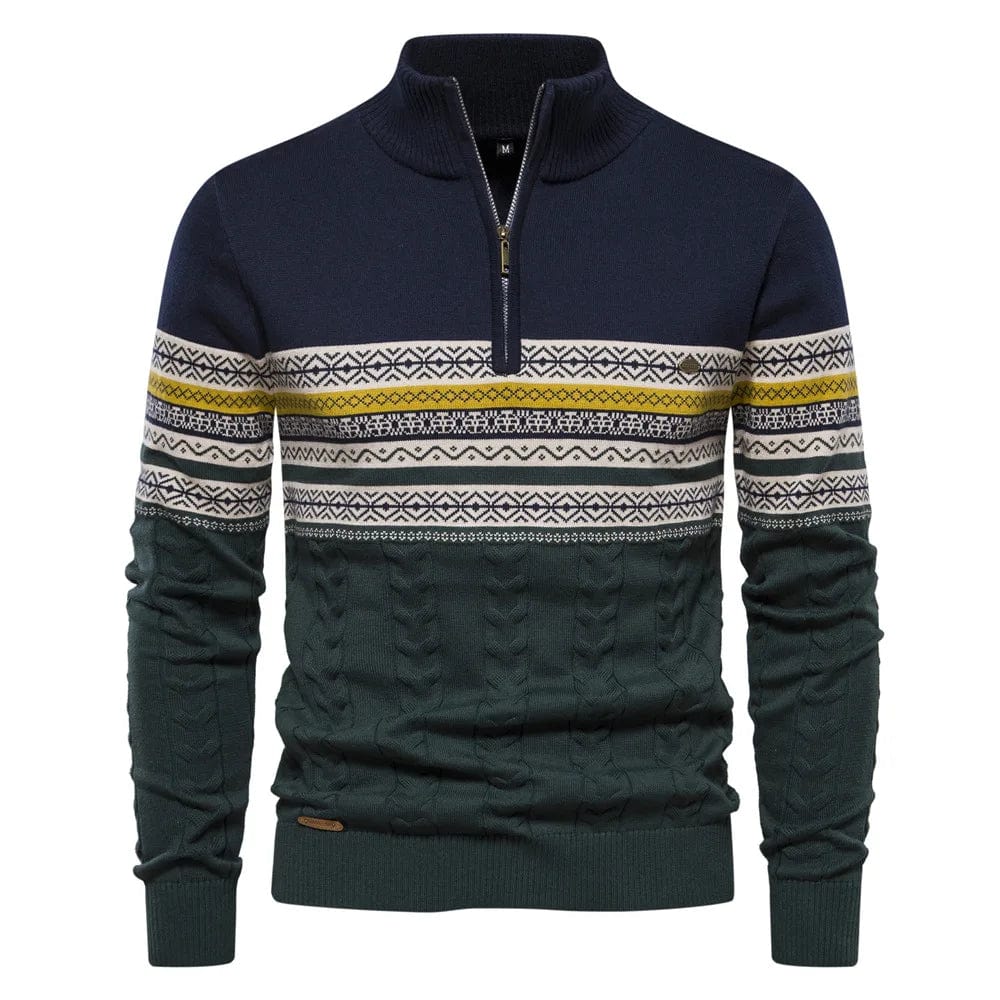 Lennox Fair Isle Zip Sweater