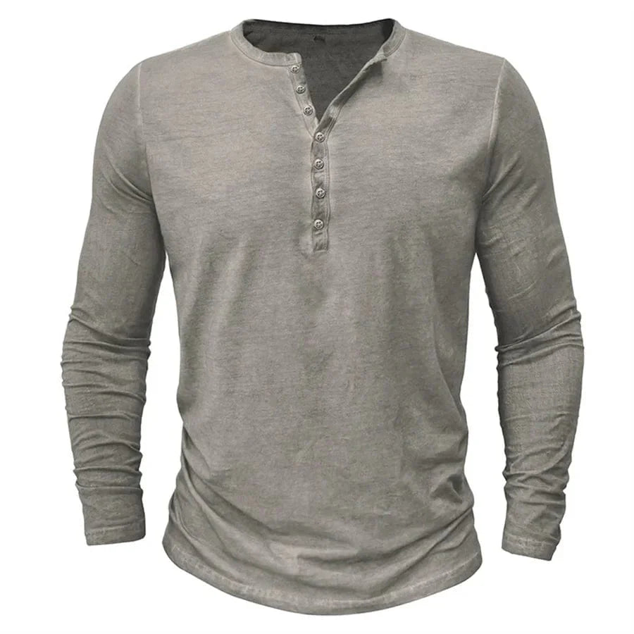 Long Sleeve Henley Shirt