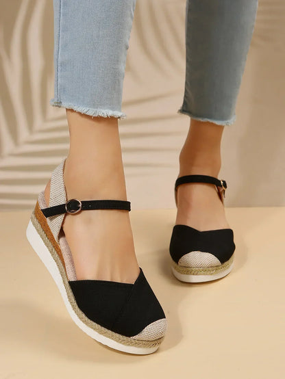 CLOSED TOE ORTHOPEDIC WEDGE SANDALS