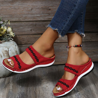 LEATHER ORTHOPEDIC ARCH SUPPORT SANDALS