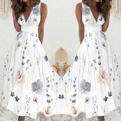 YARA™ - STYLISH WHITE FLORAL DRESS